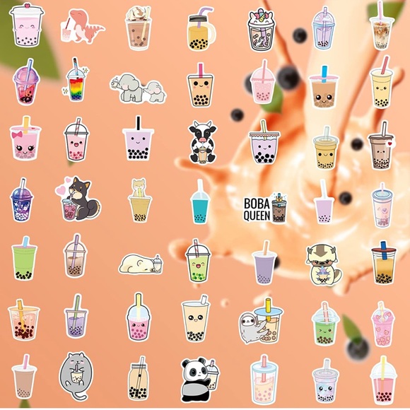 Kawaii Bubble Tea 12 Vinyl Stickers - Mystery Bundle - Picture 3 of 6
